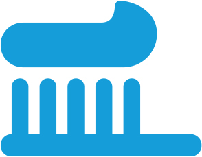 Brush with paste