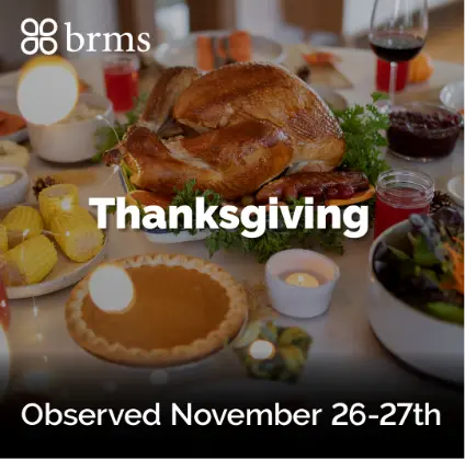 Thanksgiving Observed November 26-27th