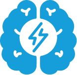 Brain with a bolt