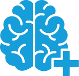 Brain with a plus sign